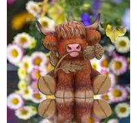 Figurina realistica di mucca delle Highlands in miniatura, giocattolo per