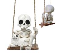 Figurina scheletro - statua del gotico, ornamento modello di resina mini | Accento decorativo realistico Adatto per la casa scrivania camera da letto giardino per le faccette di pesce pianta re