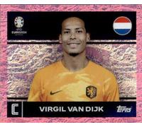 figurina UEFA Euro 2024 Germany parallele Pink Topps # NED 2 VIRGIL VAN DIJK