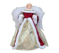 Figurine D'ange De Noël Avec Ailes - 30cm Sommet Sapin En Tissu ABS | Ornement Haut D’Arbre Élégant | Accessoire Festif Réutilisable Pour Ambiance Hivernale Intérieure