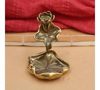 Figurine De Brûleur D'encens En Bronze, Ornement En Or Décoration De Méditation Zen, Adapté à La Décoration Du Spa De Salon Ou Du Centre De Studio De Yoga