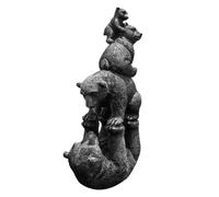 Figurine della famiglia degli orsi, figurine della famiglia degli orsi neri,Figura in resina impilata con mamma, papà e 2 cuccioli | Statuetta da tavolo per decorazioni per la casa, statua di animali