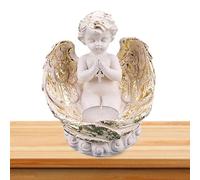 Figurine di angeli | Portacandele teght con d'angelo custode con a forma di calore | Statua commemorativa battesimo battesimo bomboniera per soggiorno ufficio chiesa
