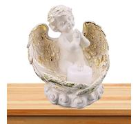 Figurine di angeli | Portacandele teght con d'angelo custode con a forma di calore | Statua commemorativa battesimo battesimo bomboniera per soggiorno ufficio chiesa
