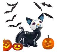 Figurine di cani - Statue in resina di cuccioli e gatti per la decorazione domestica | Ornamenti di Halloween per gli amanti dei cani | Simpatiche figure di animali in resina | Regalo a tema autunnale