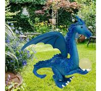 Figurine di drago Ornamento volante in resina con statua di drago palla luminosa