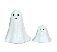 Figurine di fantasmi a LED, decorazioni per statue di fantasmi - Fantasma incandescente in ceramica horror HalloweenModello,Statuette di LED di Halloween per interni, esterni