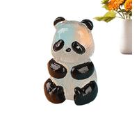 Figurine di - Glow in the Dark Animal Figures for Fairy Garden Decor | Miniature di panda dipinte a mano per design del paesaggio, decorazioni per vaso di fiori, progetti artigianali fai-da