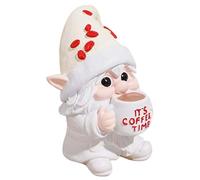 Figurine Di Gnomi Del Caffè | Decorazione Per Tavolino Da Caffè | Statuina in Resina,Per Casa Cucina Soggiorno Camera da Letto Mensola del Scaffale Bancone Celebrazione Festa e Vacanza
