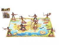 Figurine di nativi americani con mappa