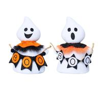 Figurine fantasmi, bambole - Halloween Figurine fantasma, Ornamenti di stagione sorridenti a due pezzi | Carine decorazioni di Halloween da collezione per , sporgenza, davanzale di vieni