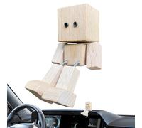 Figurine in Legno | Figura Artistica Piegabile - Design Base Magnetica Bambola d'Azione con Piedi Oscillanti Decorazione per Bambini Compleanno Casa Cruscotto