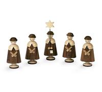 Figurine Natale 5 Statue Il Coro IN Set Medio Natura Altezza: 6,5 CM