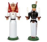 Figurine Natale Angelo E Bergmann Grande Colorato Elettrico Illuminato Trafo
