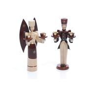 Figurine Natale Angelo E Bergmann Natura Altezza Circa 15cm Nuovo Legno Neve
