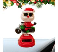 Figurine Natalizie Danzanti - Giocattolo Di Babbo Natale Che Scuote | Il Materiale Plastico ABS Durevole Resiste All'usura, Il Di Testa Vibrante Ad Energia Solare Semplifica Le Attività D