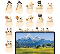 Figurine per Cover Telefono - Adesivi Decorativi 3D Per Cellulare,Design Autoadesivo 12 Pezzi Decorazione Superiore Carina Per Smartphone Tema Halloween Per Bambini Donne Uomini Regalo Per Calza