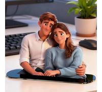 Figurine Personalizzata dei Cartoni Animati con Foto, Statuetta 3D Personalizzata in Acrilico o Legno, Foto Personalizzate Regalo per Familiari, Amici, Coppie, Decorazioni per la Casa & L'ufficio