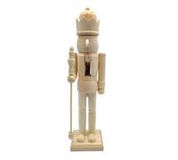 Figurine Schiaccianoci non verniciate - Kit di schiaccianoci in legno, Statuine di schiaccianoci da dipingere | Decorazioni per le vacanze schiaccianoci in legno, forniture per feste di schiaccianoci