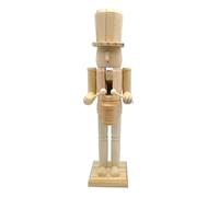 Figurine Schiaccianoci non verniciate - Kit di schiaccianoci in legno, Statuine di schiaccianoci da dipingere | Decorazioni per le vacanze schiaccianoci in legno, forniture per feste di schiaccianoci