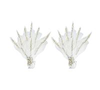 Figurine Squisita decorazione dell'albero di Natale con piume artificiali uccelli elegante ornamento per festa di nozze uccelli piuma artificiale