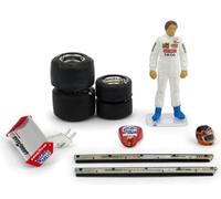 FIGURINO PILOTINO G. VILLENEUVE IN PIEDI CON ACCESSORI 126C2 1/43 Brumm CH01T2