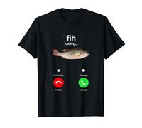 Fih Calling Ricordami messaggio Rifiuta Accetta telefonata Fish Maglietta