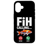 Fih Calling Ricordami Messaggio Rifiuta Accetta Telefonata Pesce Custodia per iPhone 16