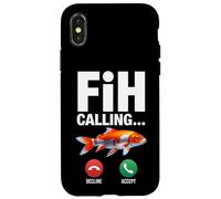 Fih Calling Ricordami Messaggio Rifiuta Accetta Telefonata Pesce Custodia per iPhone X/XS