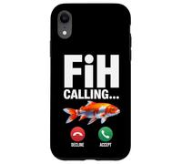 Fih Calling Ricordami Messaggio Rifiuta Accetta Telefonata Pesce Custodia per iPhone XR