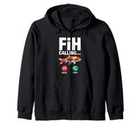 Fih Calling Ricordami Messaggio Rifiuta Accetta Telefonata Pesce Felpa con Cappuccio