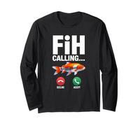Fih Calling Ricordami Messaggio Rifiuta Accetta Telefonata Pesce Maglia a Manica