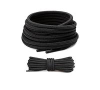 FIHODONE 2 Doppio di Alta Qualità Lacci Scarpe Neri,4mm Lacci Elastici per Scarpe Adulti Tondi,120cm Stringhe Elastiche per Scarpe Bambini，Applicabile a Lacci Air force 1,Boot etc.