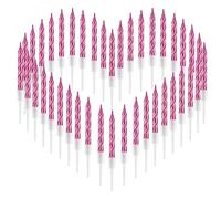 FIHODONE 40 candele di compleanno, a spirale, per torte, candele, per compleanno, ragazza, ragazzo, decorazione di compleanno, matrimonio, festa, torta (oro rosa)