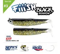 FIIISH Black Minnow Combo Shore No.3-12cm - 12g - Jaune Fluo UV - BM3015