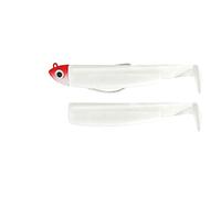 Fiiish Black Minnow 120mm Combo (Rigged and Ready) 12g Red Shore Head + White Body by Fiiish