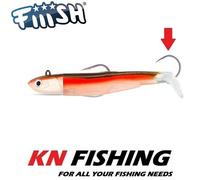 FIIISH BLACK MINNOW 140mm n.4 corpi esca in silicone testa di maschera...