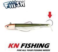 FIIISH BLACK MINNOW 140mm n.4 corpi esca in silicone testa di maschera...