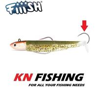 FIIISH BLACK MINNOW 140mm n.4 corpi esca in silicone testa di maschera...