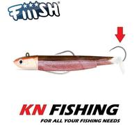FIIISH BLACK MINNOW 140mm n.4 corpi esca in silicone testa di maschera...