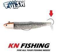 FIIISH BLACK MINNOW 140mm n.4 corpi esca in silicone testa di maschera...