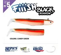 FIIISH BLACK MINNOW 160 N.5 COMBO DEEP 90 GR - COLORE: WHITE / RED, LUNGHEZZA (MM): 160, PESO (GR): 90