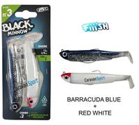 FIIISH BLACK MINNOW DOUBLE COMBO 120 N 3 BARRACUDA BLUE WHITE RED 12 GR SHORE