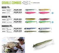 FIIISH BLACK MINNOW DOUBLE COMBO 120 N 3 SILICONE ARTIFICIALE ESCA SPINNING