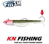 FIIISH BLACK MINNOW n.5 ESCA IN SILICONE CORPI PRE TRUCCATI TESTA DI MAGA...