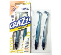 Fiiish Crazy Paddle Tail 120mm Esche Morbide Double Combo Jig Teste