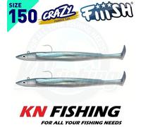 FIIISH CRAZY PADDLE TAIL 150mm 20gr Esche da Spinning Spinning Sea Bass NUOVO