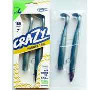 Fiiish Crazy Paddle Tail 180mm. Tutti Colori, Corpo, Doppio Combos, JIG Testa,
