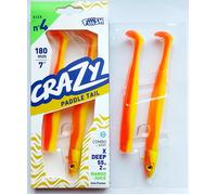Fiiish Crazy Paddle Tail 180mm. Tutti Colori, Corpo, Doppio Combos, JIG Testa,