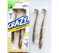 Fiiish Crazy Paddle Tail 180mm. Tutti Colori, Corpo, Doppio Combos, JIG Testa,